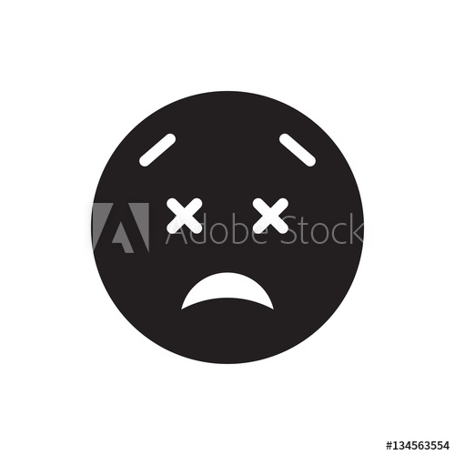 500x500 Upset And Worry Emoticon Icon Illustration