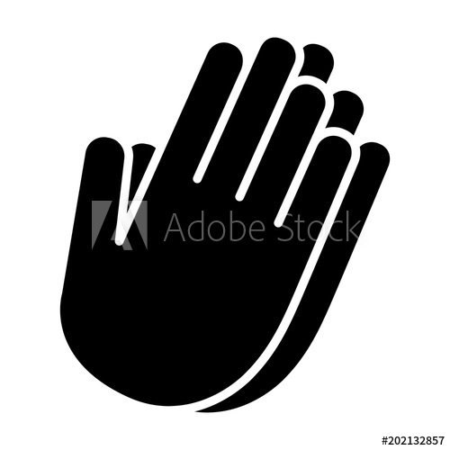 500x500 Pray Worship Or Hands Together In Prayer Flat Vector Icon