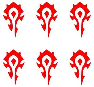 300x280 Small Horde Symbol Phone Laptop Decal Sticker World Of Warcraft