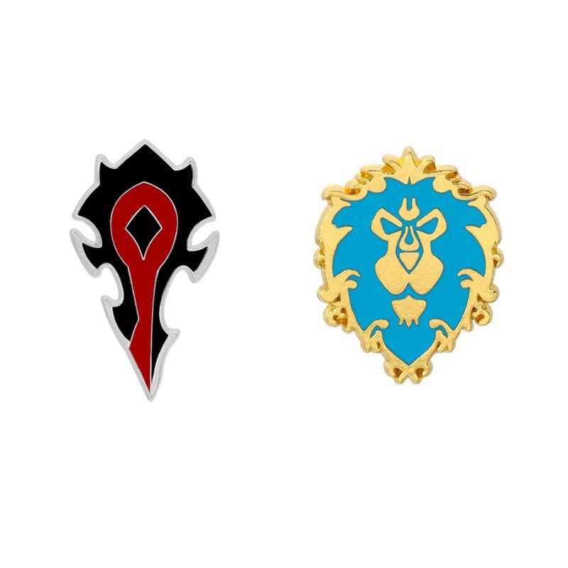 800x800 Wow Horde Alliance Alloy Brooch Fashion Personality Novelty Denim