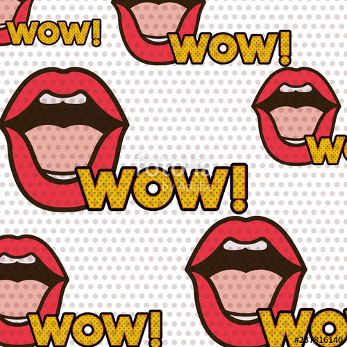 500x500 Lips With Wow Pattern Isolated Icon Stock Image And Royalty Free