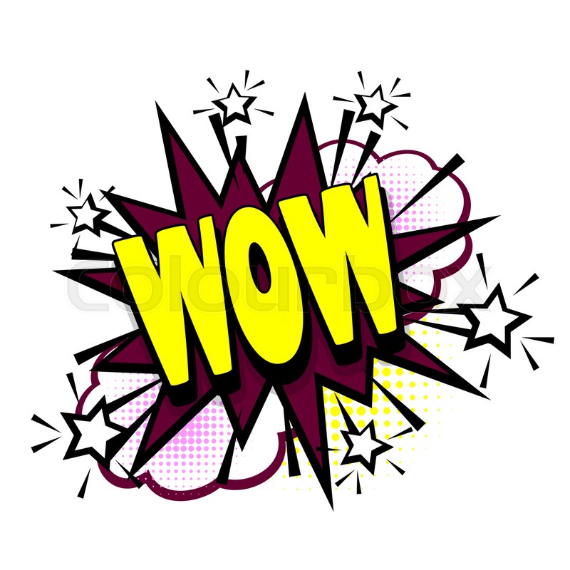 800x800 Lettering Wow, Star, Boom Explosion Stock Vector Colourbox