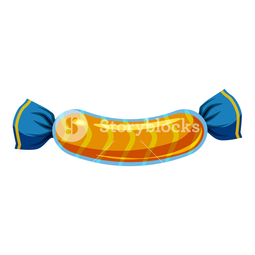 1000x1000 Sweet Candy In Colorful Wrap Icon Cartoon Illustration Of Sweet