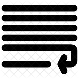 256x256 Wrap Text Icon Of Glyph Style