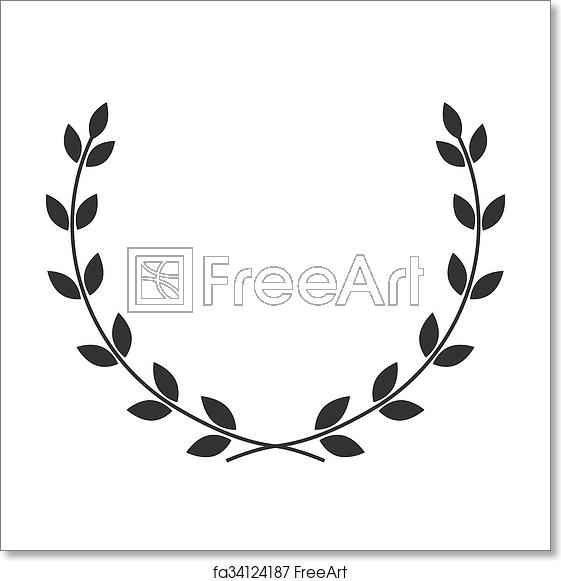 561x581 Free Art Print Of Laurel Wreath Symbol A Laurel Wreath Icon