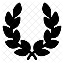 256x256 Laurel Wreath Icon Of Glyph Style