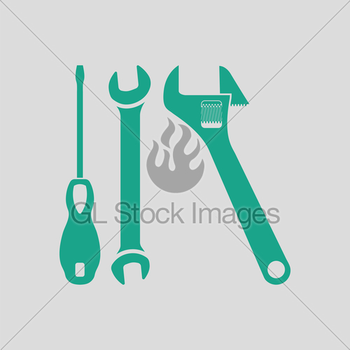 500x500 Wrench And Screwdriver Icon Gl Stock Images