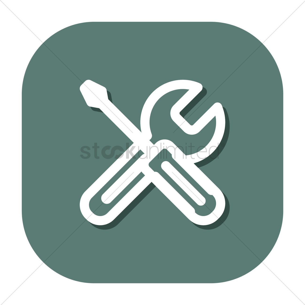 1300x1300 Wrench And Screwdriver Icon Vector Image