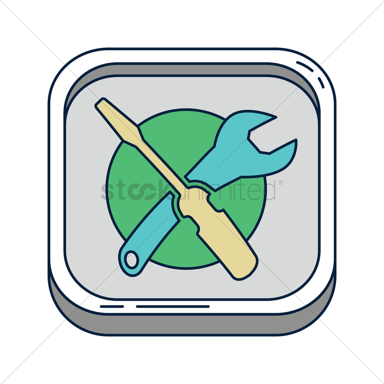 1300x1300 Wrench And Screwdriver Icon Vector Image