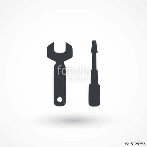 500x500 Wrench And Screwdriver Icon For Web Design Settings Icon Stock