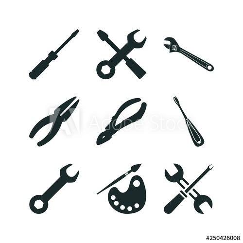 500x500 Screwdriver Icon Set Painting Kit Icon And Wrench Screwdriver