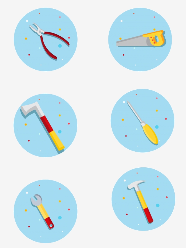 640x855 Minimalistic Vector Repair Tool Vise Saw Axe Screwdriver Icon