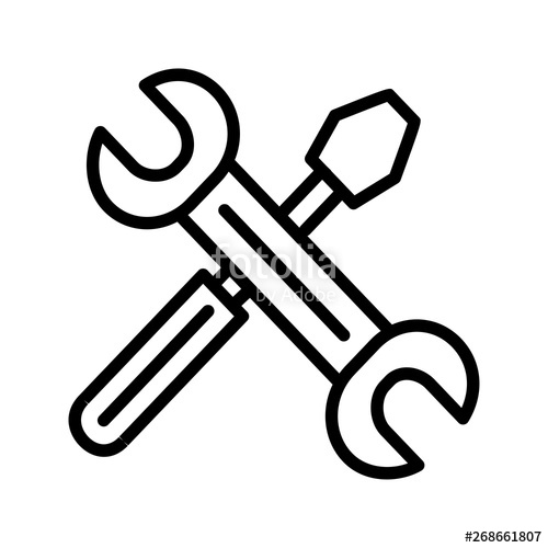 500x500 Repair Icon Wrench And Screwdriver Icon Settings Icon Isolated