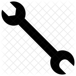 256x256 Spanner Icon Of Glyph Style