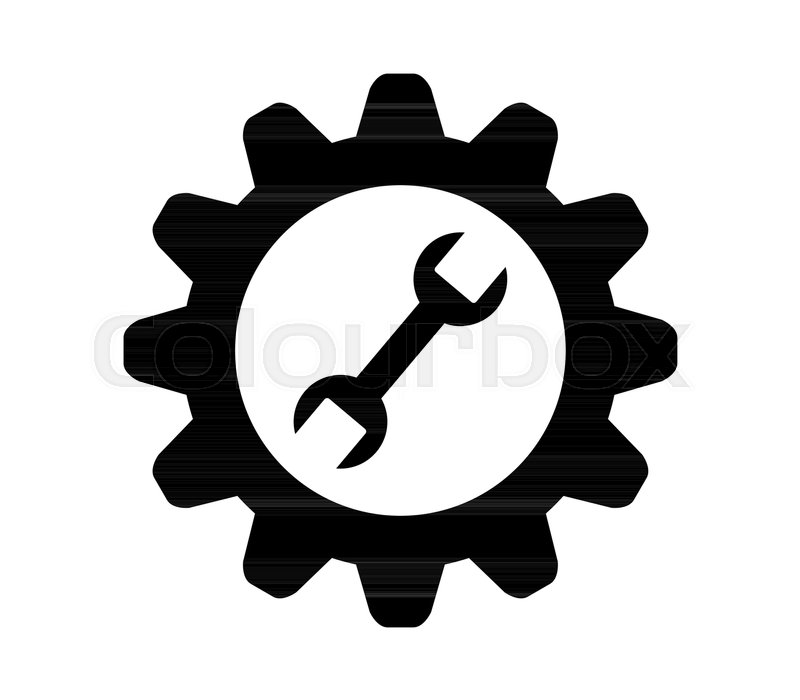 800x700 Gear And Wrench Icon Stock Vector Colourbox