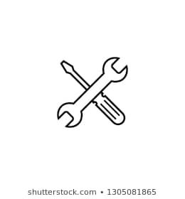 260x280 Repair Icon Wrench And Screwdriver Icon Settings Icon Isolated