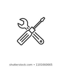 236x254 Wrench Screwdriver Hammer Piston Spark Plug Vector De Stock