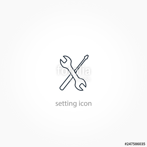 500x500 Settings Icon Wrench Screwdriver Icon Stock Image And Royalty
