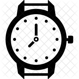 256x256 Wrist Watch Icon Of Glyph Style