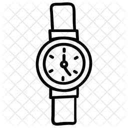256x256 Wristwatch Icon Of Doodle Style
