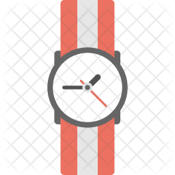 256x256 Wristwatch Icon Of Flat Style