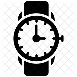 256x256 Wristwatch Icon Of Glyph Style