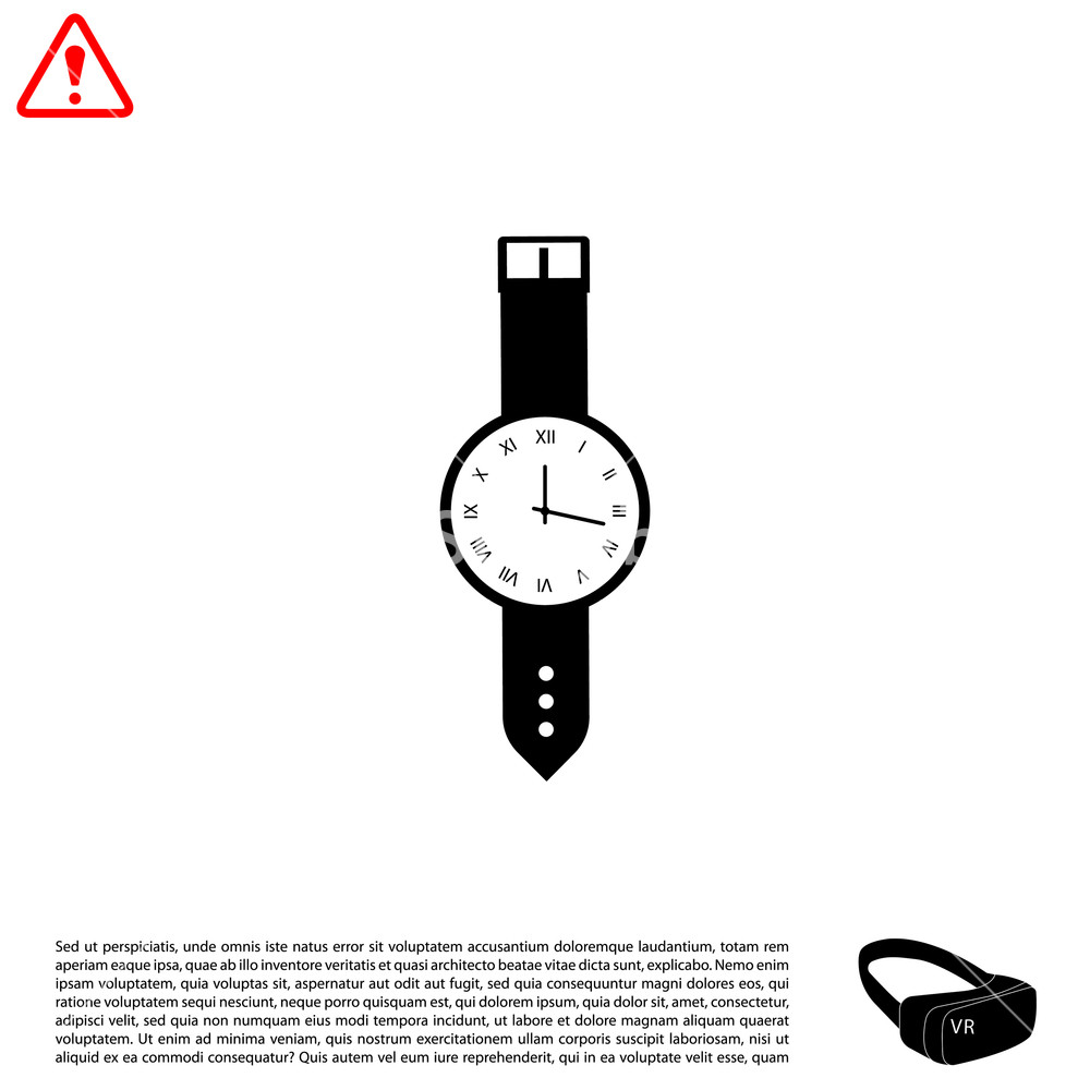 1000x1000 Wristwatch Icon Vector Illustration Royalty Free Stock Image