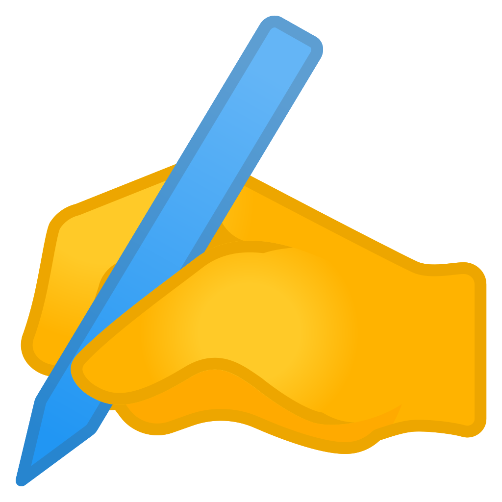 1024x1024 Writing Hand Icon Noto Emoji People Bodyparts Iconset Google