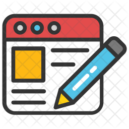 256x256 Content Writing Icon Of Colored Outline Style