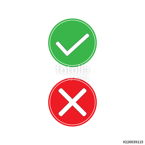 500x500 Right And Wrong Icon Art Stock Image And Royalty Free Vector