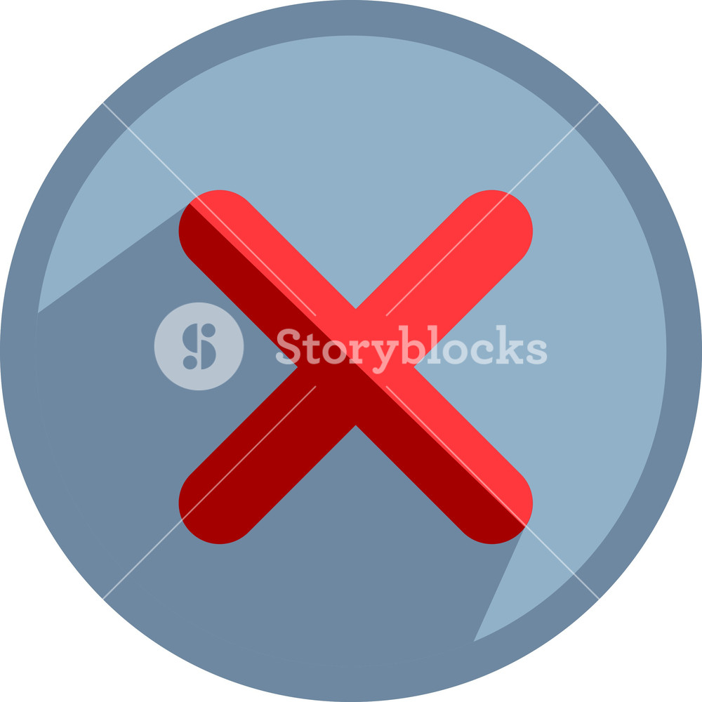 1000x1000 Wrong Icon Royalty Free Stock Image