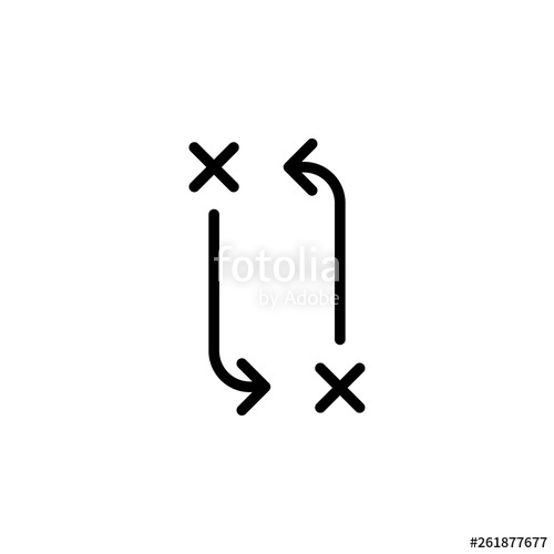 500x500 Arrow Wrong Icon Simple Thin Line, Outline Vector Of Arrows Icons