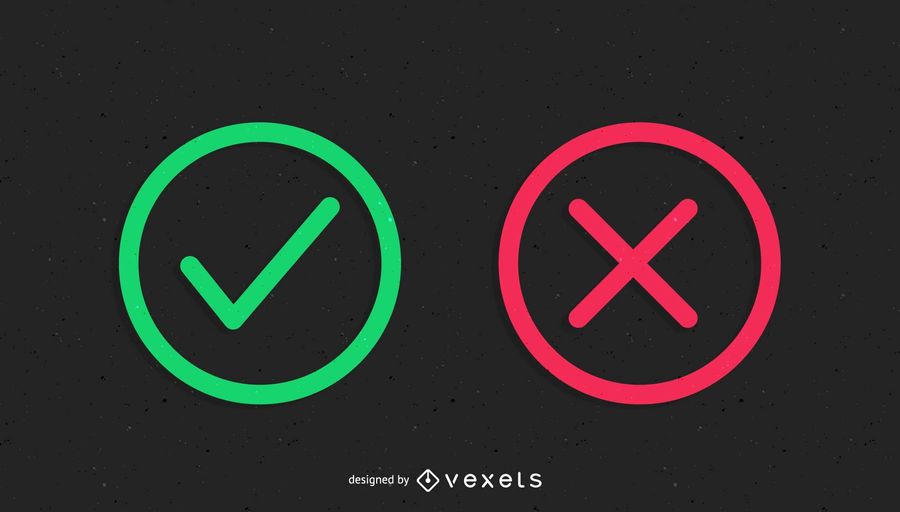 900x512 Correct And Wrong Icons