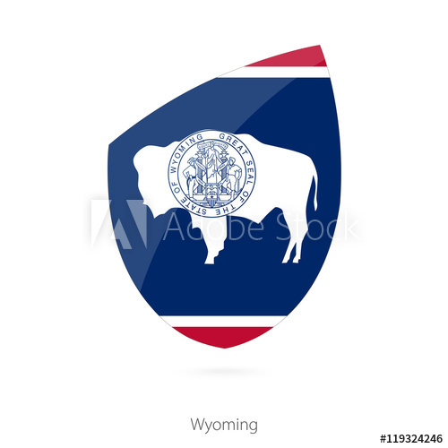 500x500 Flag Of Wyoming In The Style Of Rugby Icon