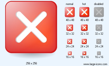 464x280 Close Icon Image Large Button Icons