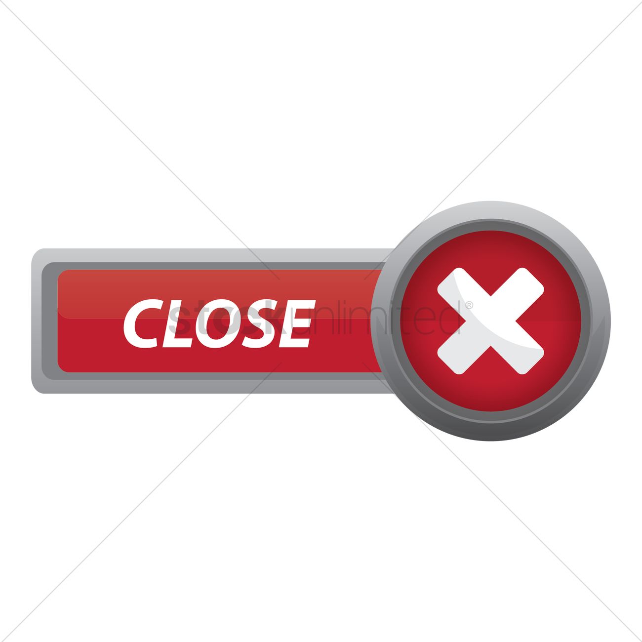 1300x1300 Close Button Vector Image