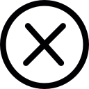 128x128 Letter X Button Icons