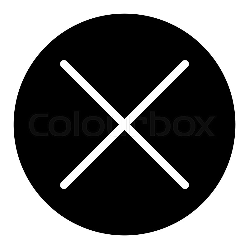 800x800 X Button Solid Icon Cross In Circle Stock Vector Colourbox