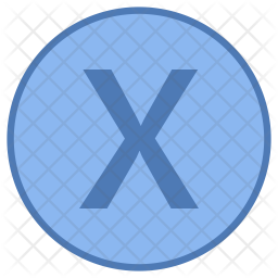 256x256 Xbox X Button Icon Of Colored Outline Style