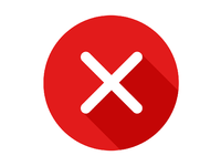 200x150 X Delete Round Flat Icon Free Download