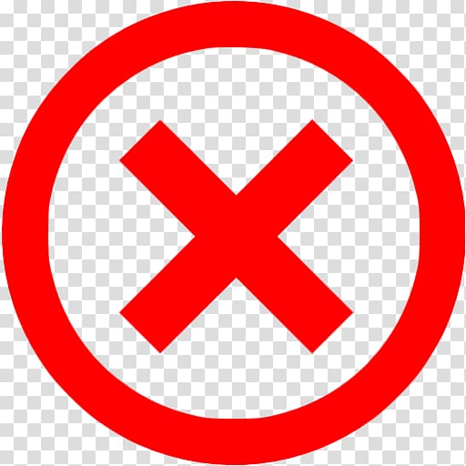 512x512 Red X Illustration, Computer Icons X Mark Check Mark Red X