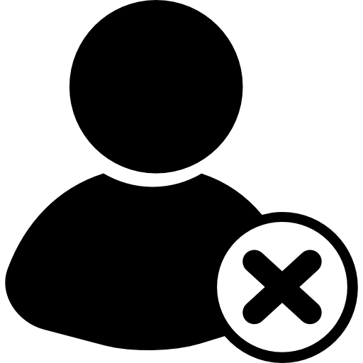 512x512 Profile User With Cross Mark Icons Free Download