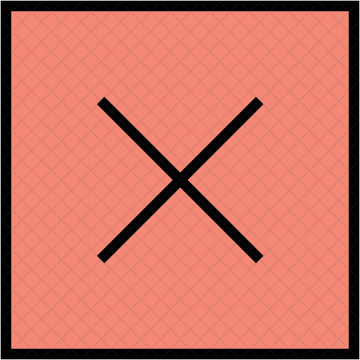 512x512 X Mark Icon Of Colored Outline Style