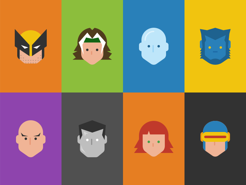 800x600 X Men Icons