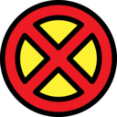 128x128 X Men Logo Icon Flat Superheroes Villains Icon Sets Icon Ninja