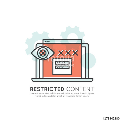 500x500 Vector Icon Style Illustration Of Restricted Content, X Rated