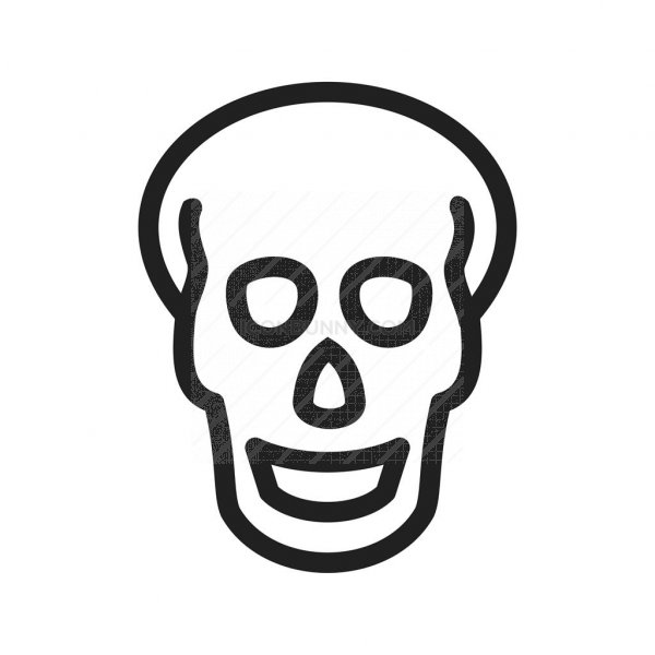 600x600 Skull X Ray Line Icon