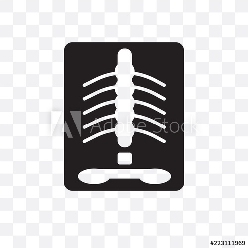 500x500 X Ray Icon Isolated On Transparent Background Simple And Editable