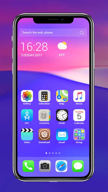 360x640 Iphone X Theme Color Icons Free Android Theme U Launcher