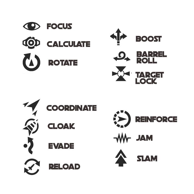 794x794 X Wing Miniatures Game Action Bar Icons Decal Set Etsy